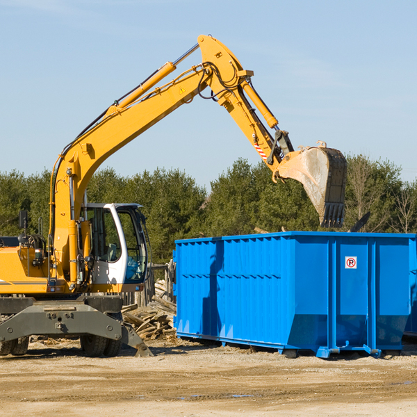 are there any restrictions on where a residential dumpster can be placed in Milltown IN